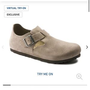 Birkenstock Taupe Suede Clogs